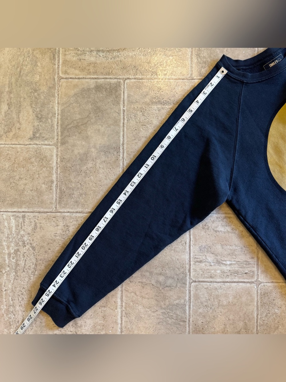 Smiley Retro Brand Los Angeles smiley face cotton oversized sweater grey small - Picture 8 of 9